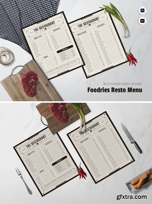 Foodries Restaurant Menu