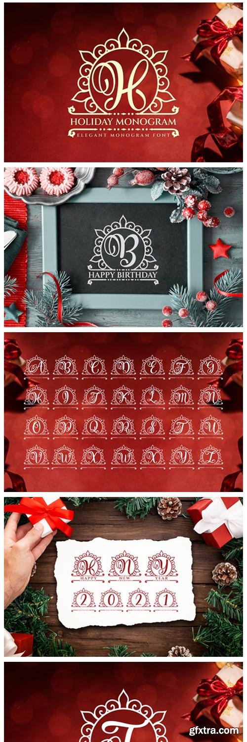 Holiday Monogram Font