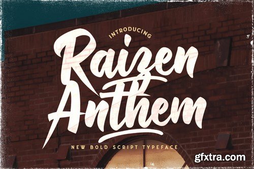 Raizen Anthem - Bold Script Font