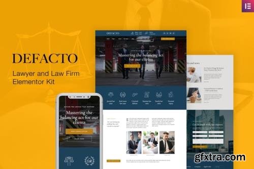 ThemeForest - Defacto v1.0 - Lawyer & Law Firm Elementor Template Kit - 29274807