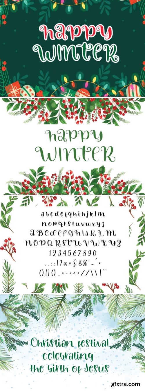 Happy Winter Font