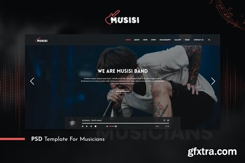 Musicians PSD Template - Musisi