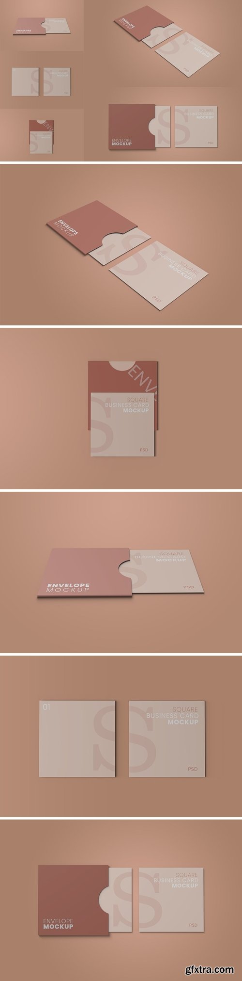 Square Envelope Mockup Vol 01