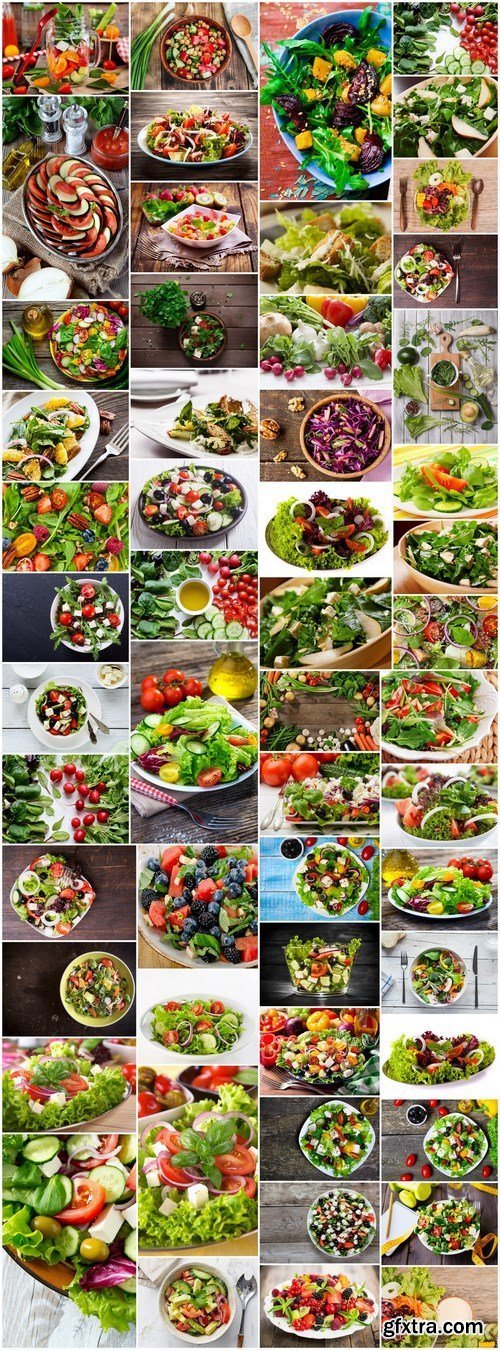 Healthy food - Fresh salad - Set of 54xUHQ JPEG Professional Stock Images