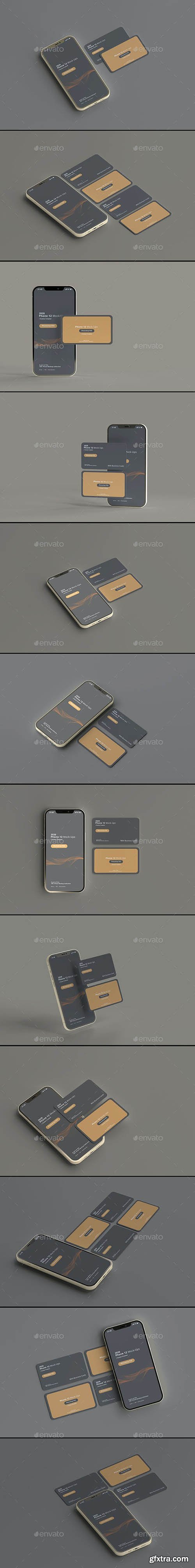 GraphicRiver - 2020 Smart Phone 12 Mockups with Business Cards 29123334