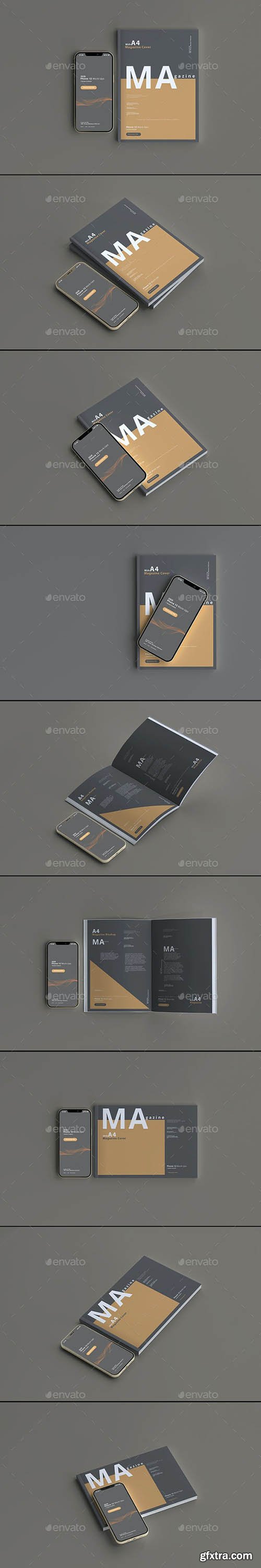 GraphicRiver - 2020 Smart Phone 12 Mockups with Magazine Covers 29123347