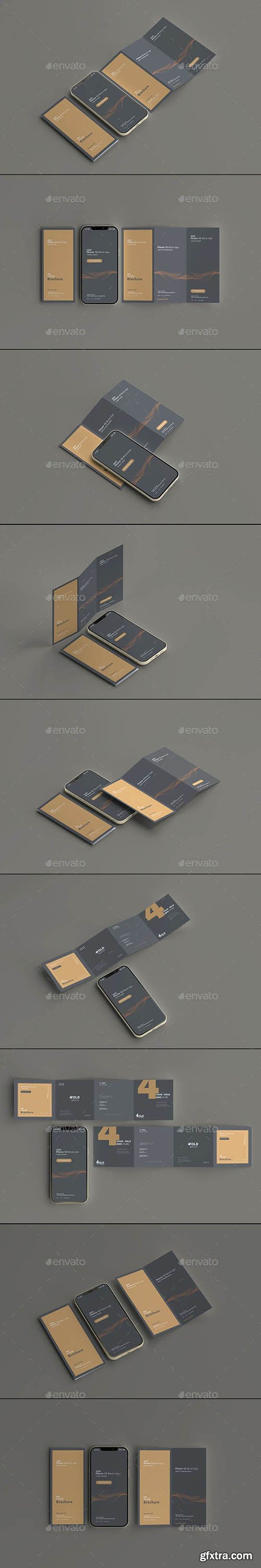GraphicRiver - 2020 Smart Phone 12 Mockups with Brochures 29123338