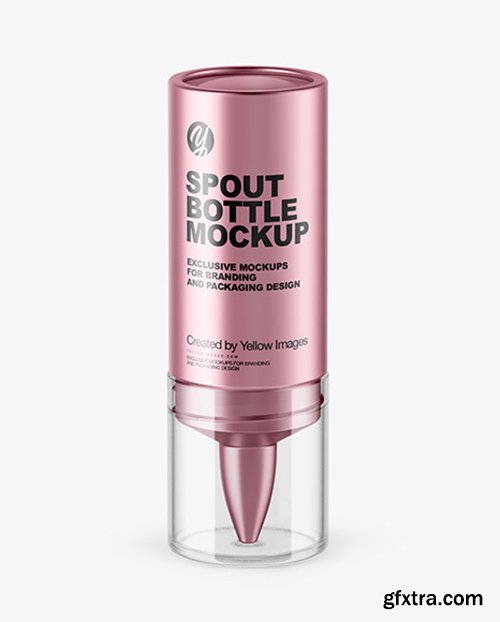 Matte Metallic Spout Bottle Mockup 66378