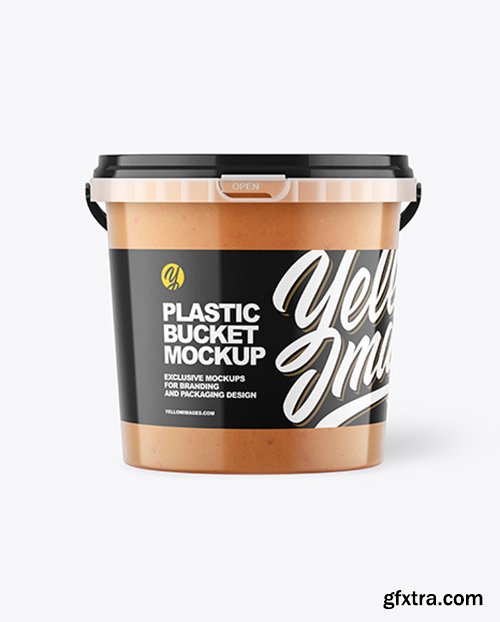 Plastic Bucket with Sauce Mockup 66409