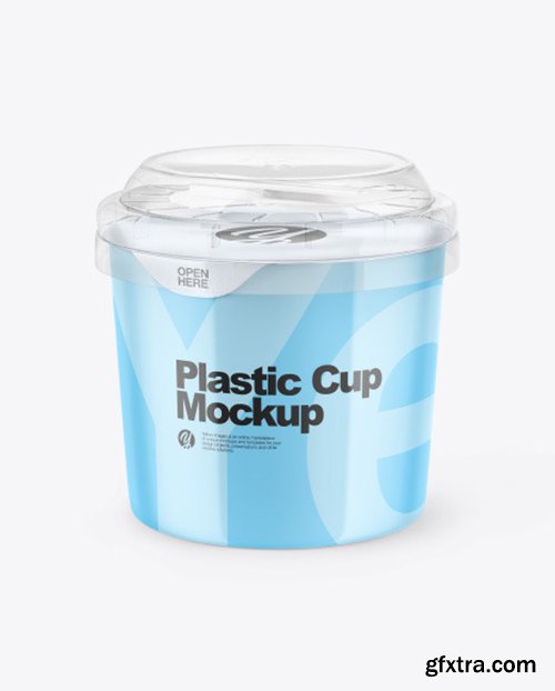 Glossy Plastic Cup Mockup 66421