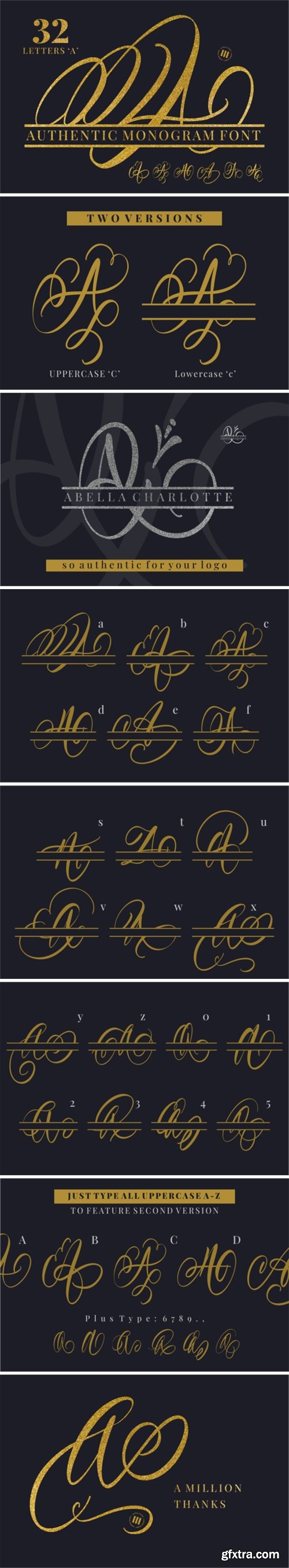 Authentic Monogram Font