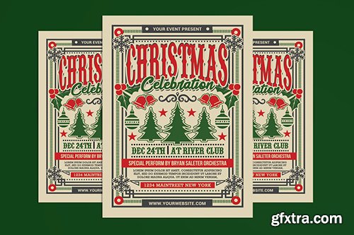 Christmas Celebration Vintage Flyer » GFxtra