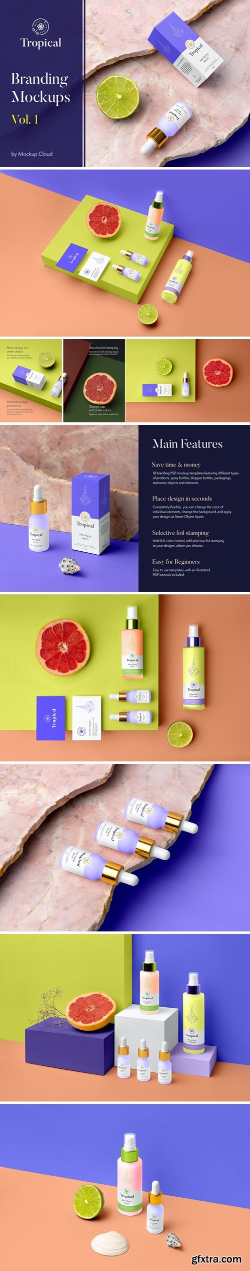 Tropical – Cosmetics Branding Mockups Vol. 1