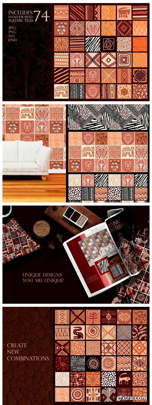 Ethnic African Patterns and Tiles 6559599