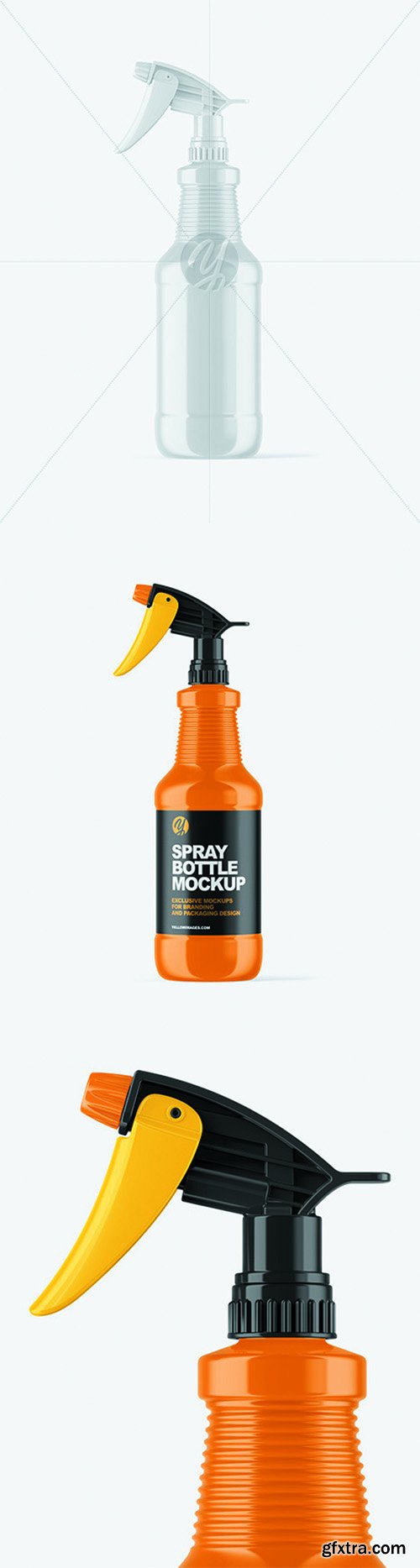 Glossy Spray Bottle Mockup 66358