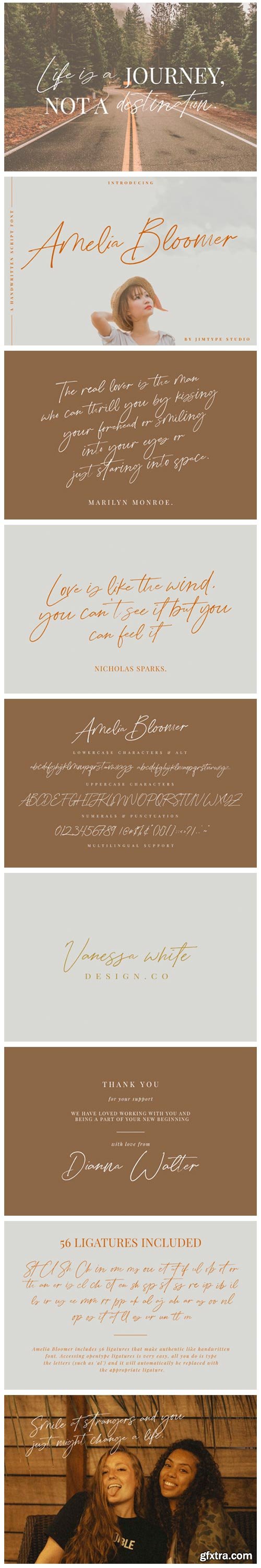 Amelia Bloomer Font