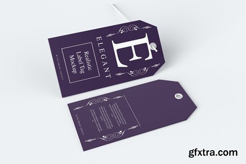 Realistic Label Tag Mockup Template