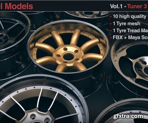 ArtStation - 10 Wheels Rims Models – Tuner 3 Piece Vol 01