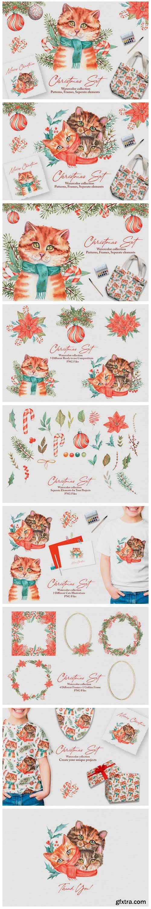 Watercolor Christmas Set 6581238