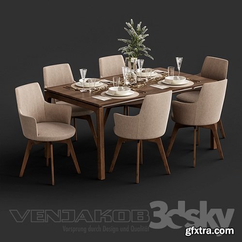 Venjakob Alexia Chair with Dining Table ET388