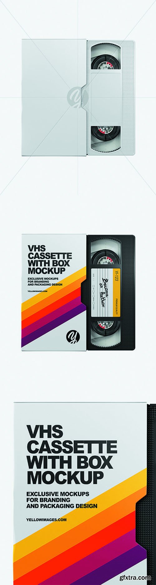 Download VHS Cassette with Box Mockup 61285 » GFxtra