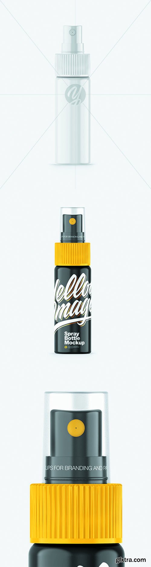 Glossy Spray Bottle Mockup 65917