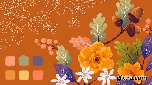 Vibrant Color Palettes in Procreate 5X: Seasonal Botanical Illustration