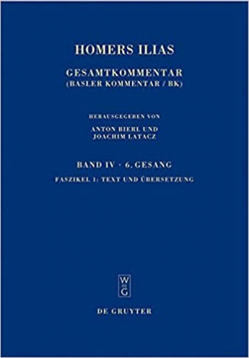  Text Und Übersetzung (Sammlung Wissenschaftlicher Commentare) (German and Greek Edition) 