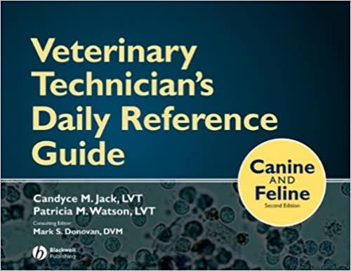  Veterinary Technician's Daily Reference Guide: Canine and Feline 