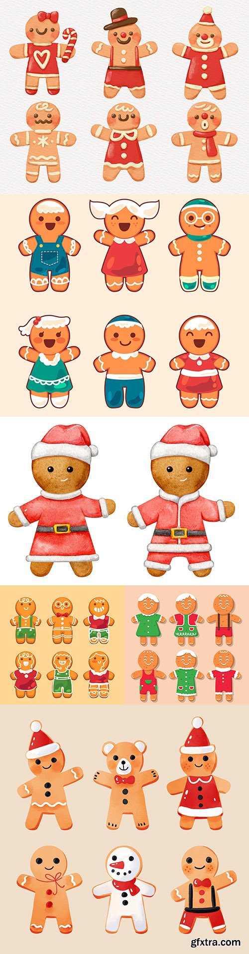 Christmas baking decorative gingerbread man flat design
