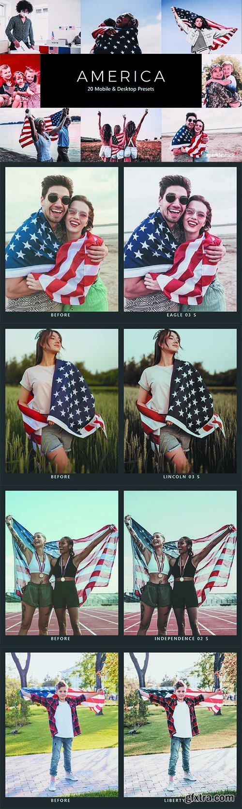 20 America Lightroom Presets & LUTs