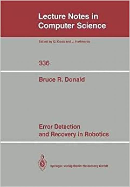  Error Detection and Recovery in Robotics 