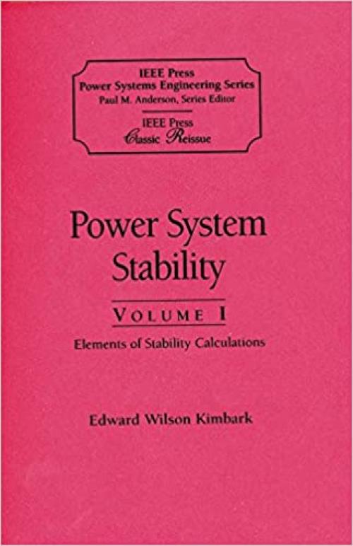  Power System Stability, Volumes I, II, III, 3 Volume Set 