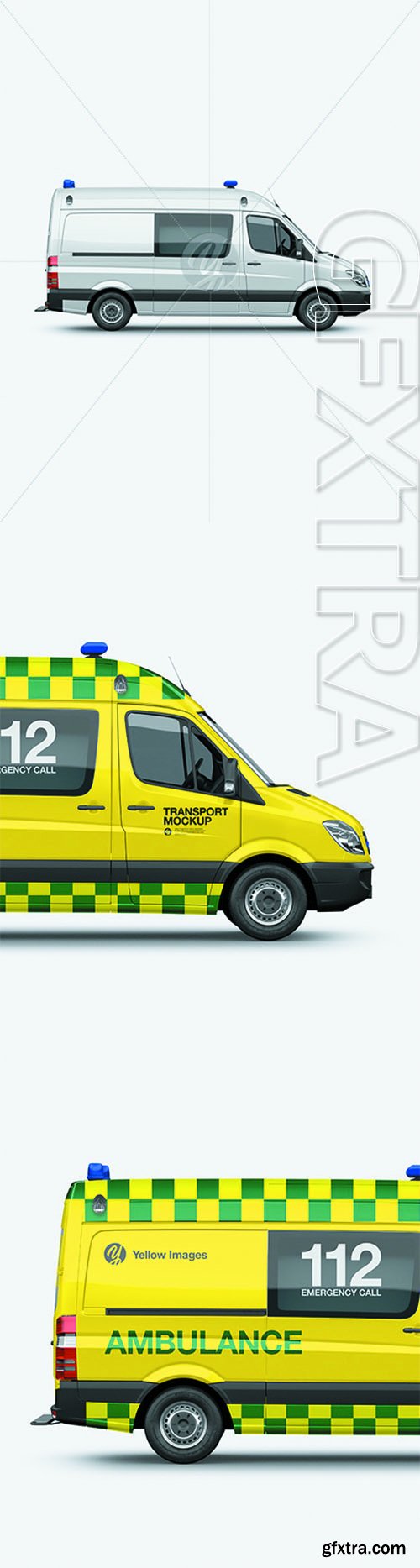 Van Ambulance Mockup - Side View 68473