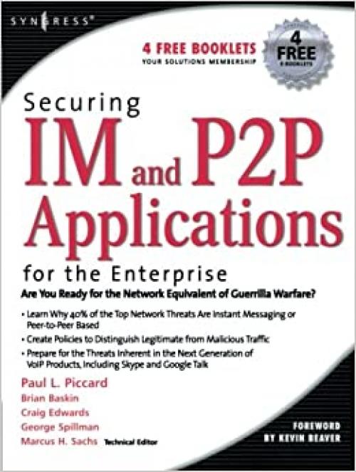  Securing IM and P2P Applications for the Enterprise 