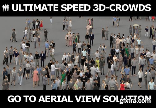 3D PEOPLE CROWDS- ULTIMATE SPEED SOLUTION VR / AR / low-poly 3d model