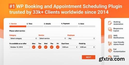 CodeCanyon - Bookly PRO v3.1/v18.9 - Appointment Booking and Scheduling Software System - 7226091 - NULLED