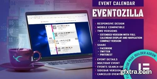 CodeCanyon - EventoZilla - Event Calendar - Elementor Widget Addon v1.3.1 - 28068196