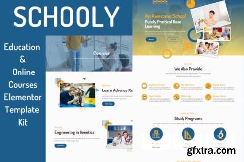 ThemeForest - Schooly v1.0 - Education Online Courses Elementor Template Kit - 29130577