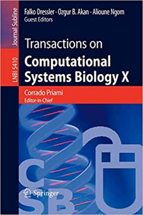  Transactions on Computational Systems Biology X (Lecture Notes in Computer Science (5410)) 