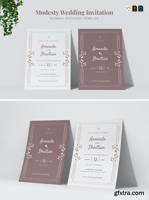 Modesty | Wedding Invitation