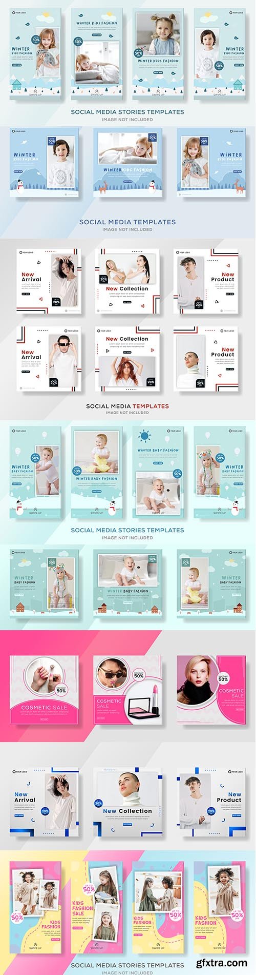 Winter social media templates