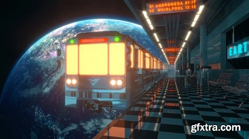 Create A Space Train Scene With Cinema 4D & Redshift Render