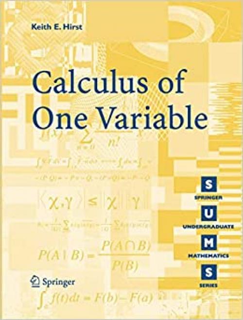  Calculus of One Variable (Springer Undergraduate Mathematics Series) 