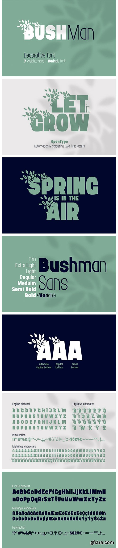 Bushman Font Set