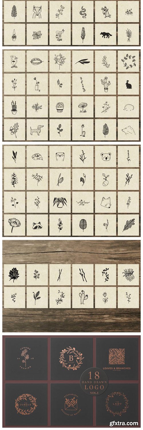 150 Hand Drawn Elements Nature III 6576141