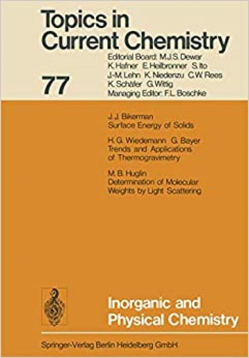  Inorganic and Physical Chemistry (Topics in Current Chemistry) 