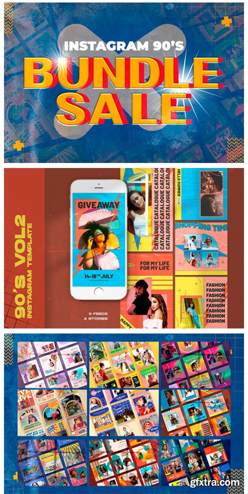 Bundle 90's Instagram Templates 6672896