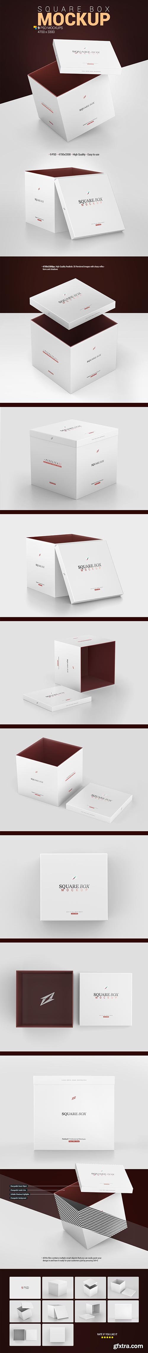 GraphicRiver - Square Box Mockup 29344142