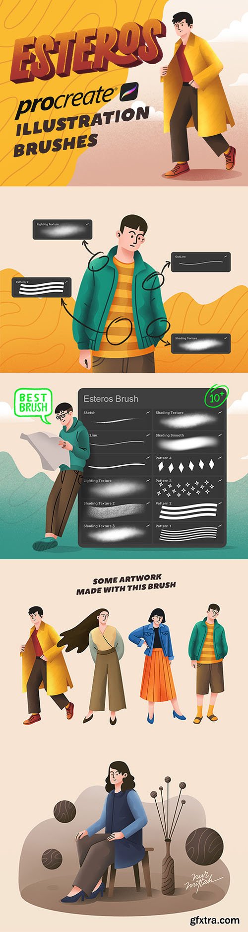 10+ Esteros Procreate Illustration Brushes